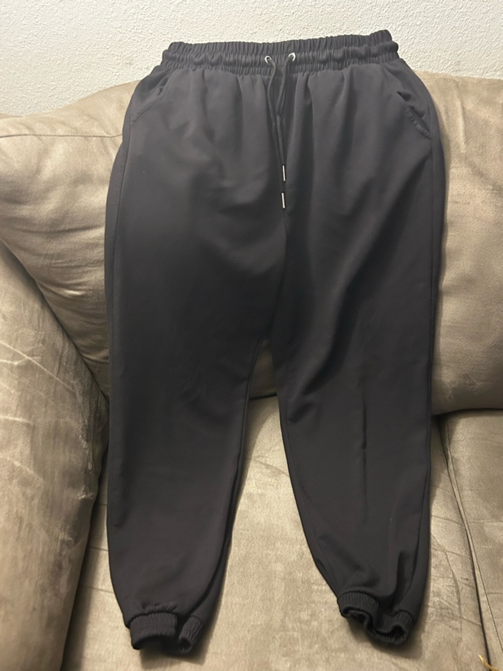 Urban Love Black Jogger Sweatpants with Drawstring